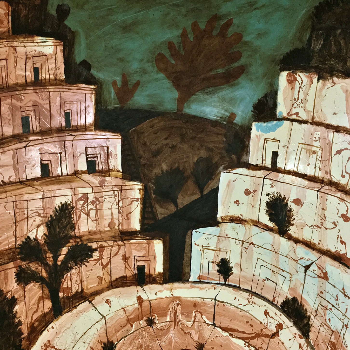 Александр Задорин — Иконный мотив, 1999 (оргалит, эмаль, масло)