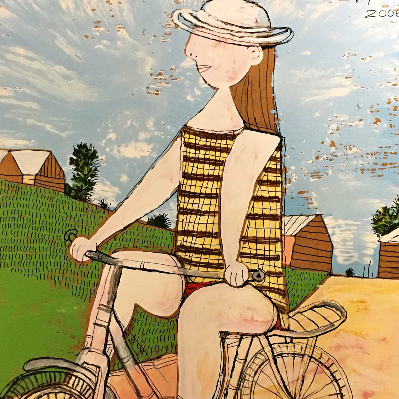 Александр Задорин — Новый велосипед, 2006 (оргалит, масло)