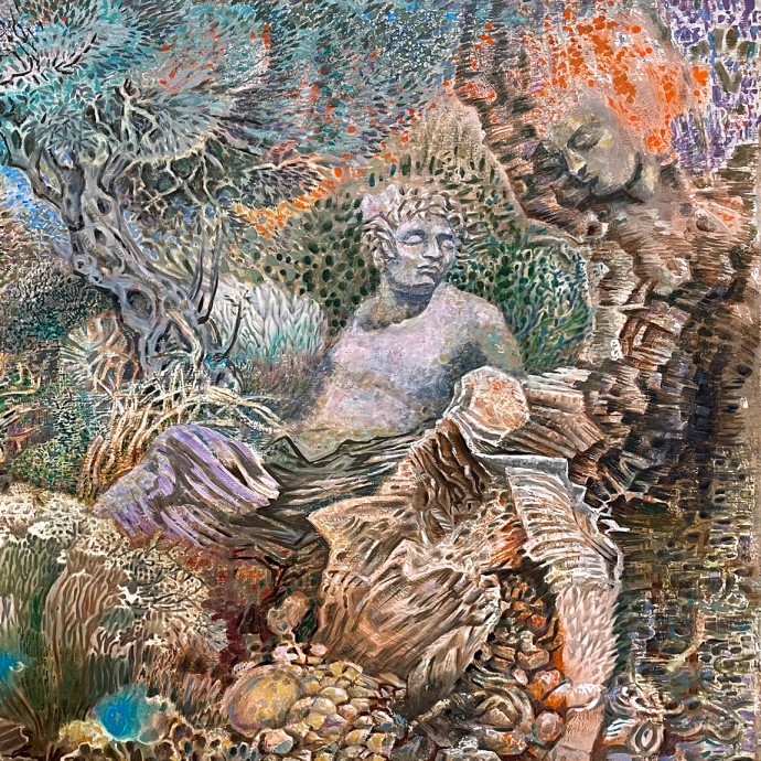 Никос Хацикириакос-Гика — Духи места, 1970 (холст, масло)