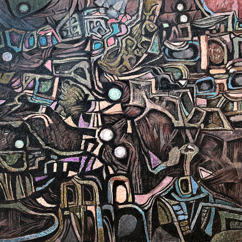Никос Хацикириакос-Гика — Ноктюрн-Харбор, 1967 (холст, масло)
