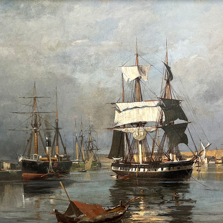 Константинос Воланакис — Перед бурей, 1885 (дерево, масло)