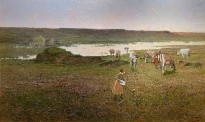 Ахилл Формис — Цветущий вереск, 1906 (холст, масло)