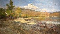 Эженио Жиньус — Фэриоло на озере Маджоре 1900 (холст, масло)