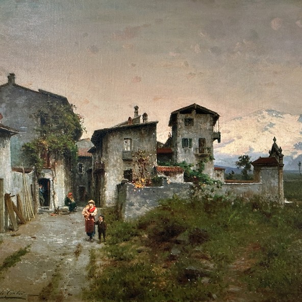 Эрколе Кальви — Пустошь в Ломбардии, 1887 (холст, масло)