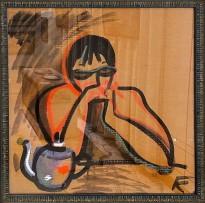 Гага Ковенчук — Портрет Жанны, 2000-01 (картон, гуашь)