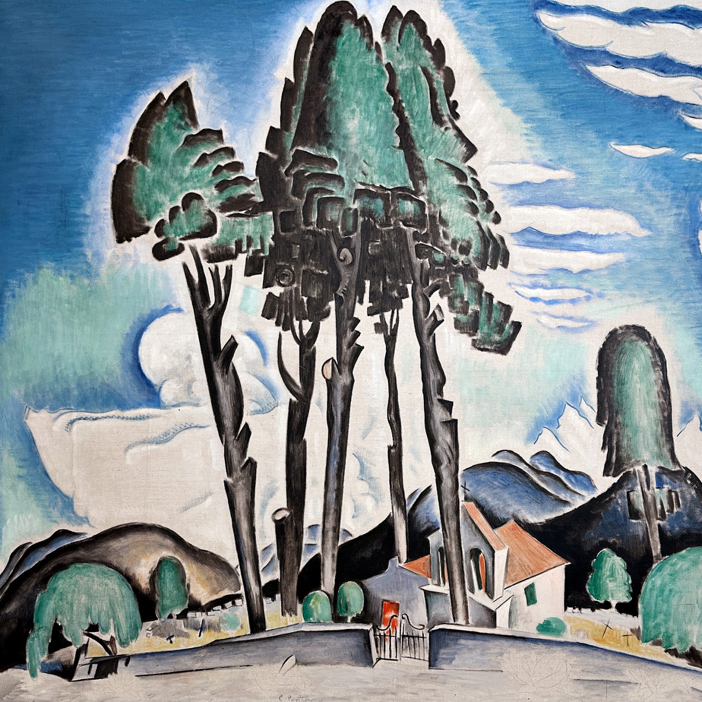 Константинос Парфенис — Маленькая церковь в Кефалонии, 1920-1925 (холст, масло)