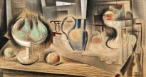 Константинос Парфенис — Натюрморт, 1930-1938 (негрунтованный холст, масло)