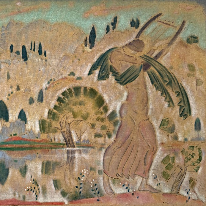 Константинос Парфенис — Орфей и Эвридика, 1917-1919 (негрунтованный холст, масло)