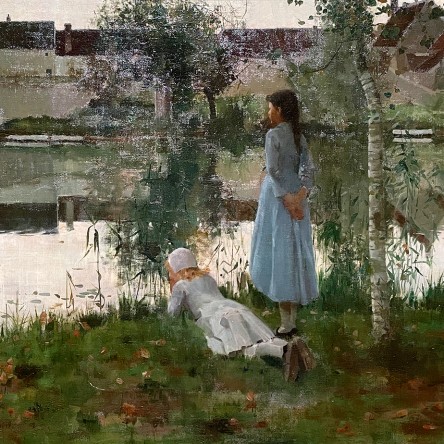 Уильям Скотт — Паромщик, 1881 (холст, масло)