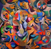 Хулиан Диас — Одинокий Лео, 1994 (холст, масло)