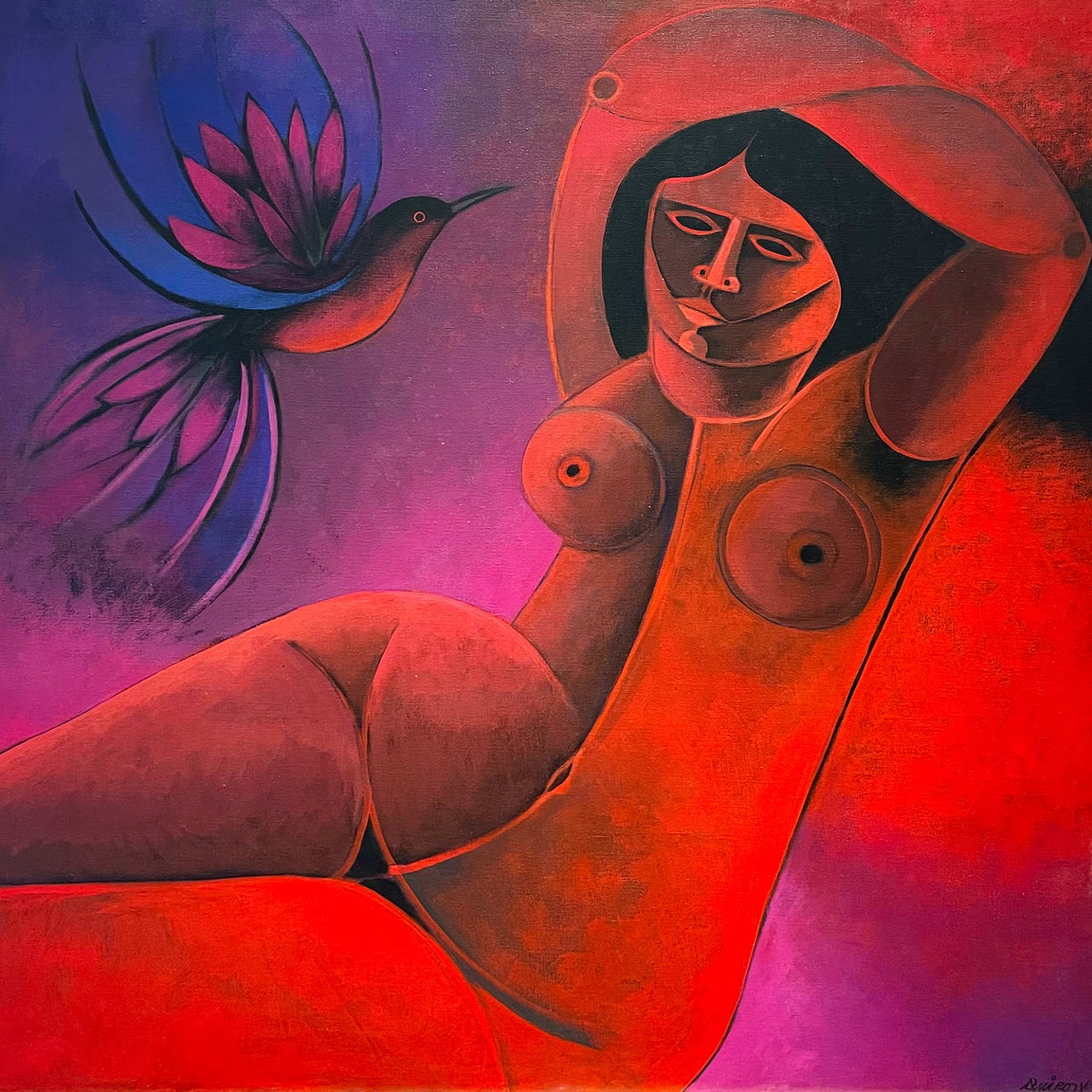 Маркус Кироа — Большая колибри. 1990 (холст, акрил)