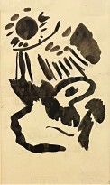Ольга Розанова — Композиция с солнцем, 1913 (бумага, тушь)