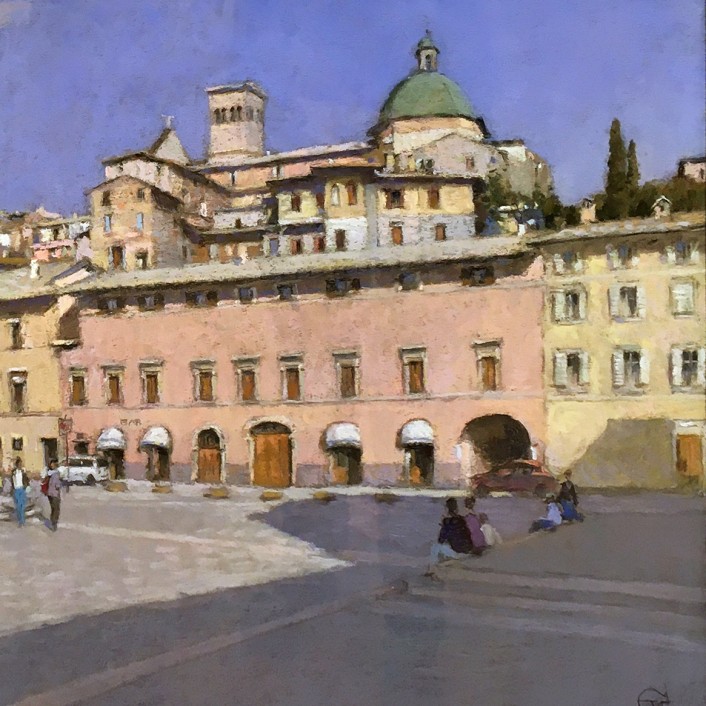Сергей Усик — Ассизи. Италия (бумага, пастель), 2017-2019
