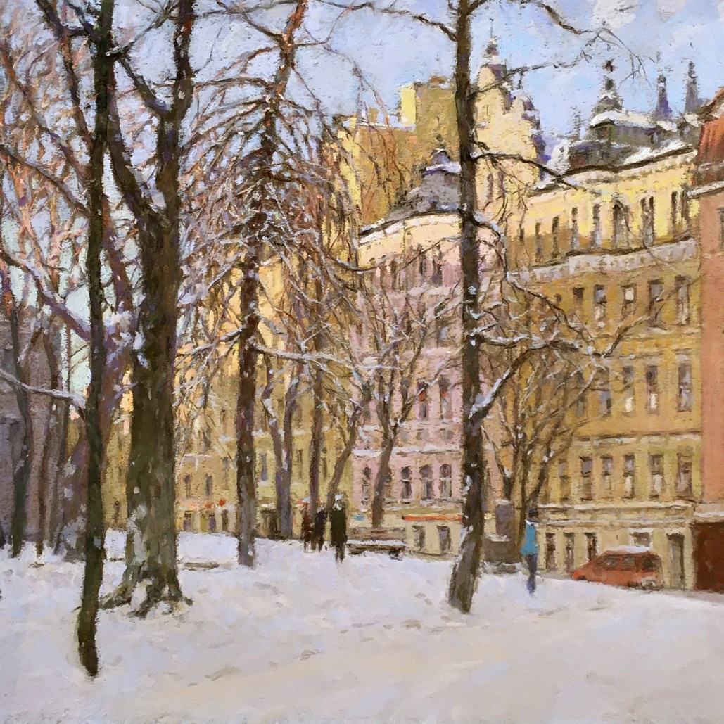 Сергей Усик — Мороз. Хельсинки (бумага, пастель), 2017