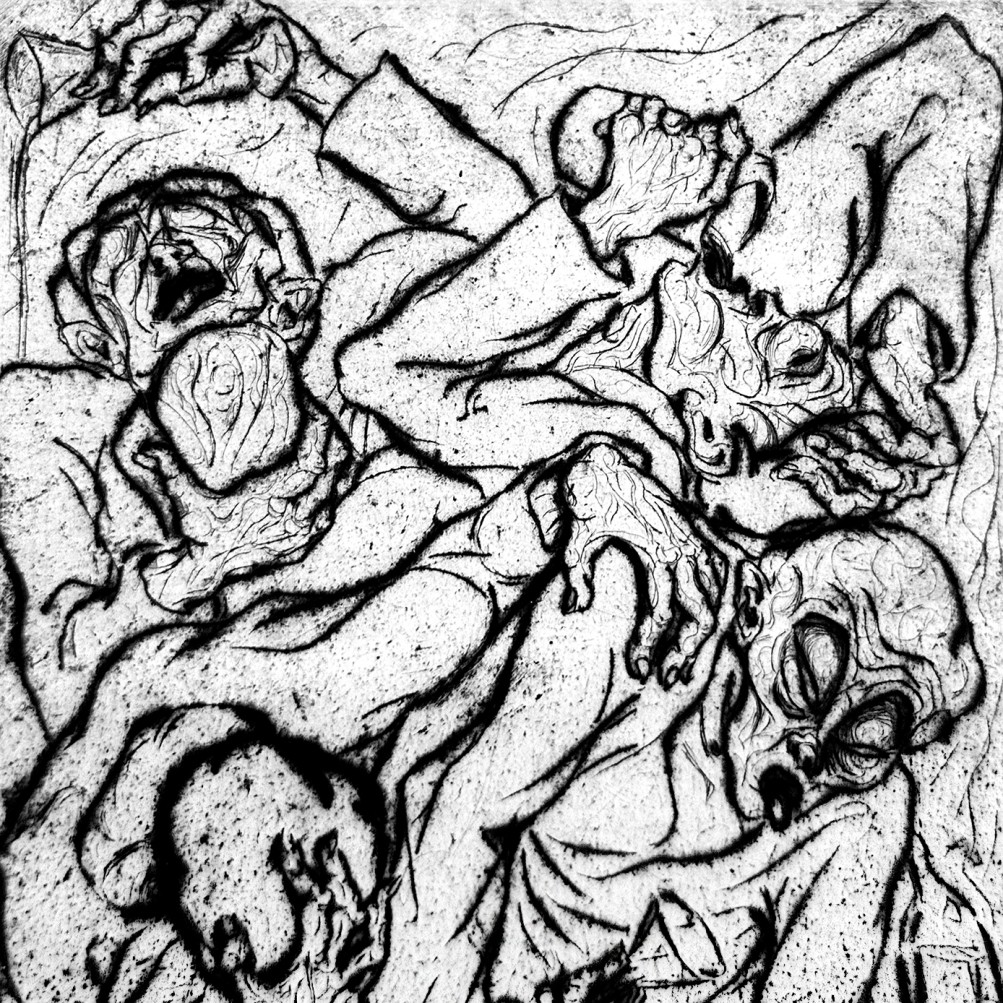 Шалом Себба — Пьяницы, 1919 (сухая игла)