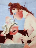 София Азархи — Баня. Из серии 'События', 2021 (текстиль) фрагмент