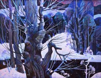 Евгения Варенцова — Под светлым месяцем над черной водой, 2022 (холст, акрил)