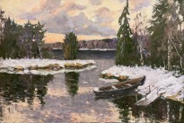Михаил Повилица — Вуокса. Заводь, 2022 (холст, масло)