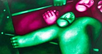 Олег Целков — Бильярд, 2013 (холст, масло)