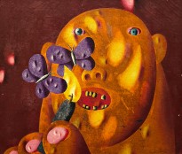 Олег Целков — Портрет, 1968 (холст, масло)