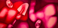 Олег Целков — Происшествие, 2010 (холст, масло)