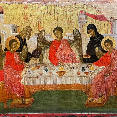 Константинопольский иконописец — Святая Троица, последняя четв. XIV в.