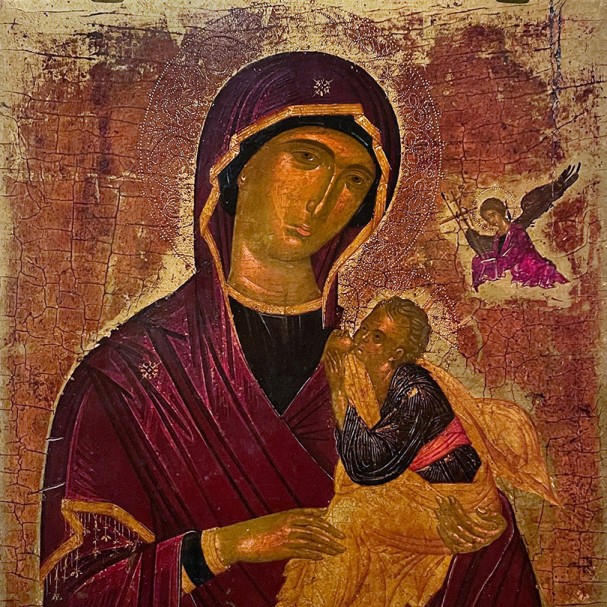 Богоматерь кормящая, Крит, середина XV в.