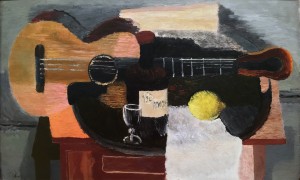 Владимир Лебедев - Натюрморт с гитарой, 1930 (холст, масло)