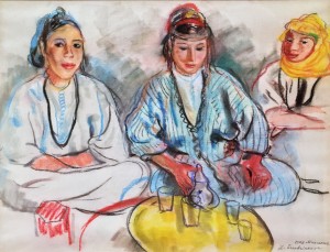 Зинаида Серебрякова - Марокканские девушки, 1928 (бумага, пастель)