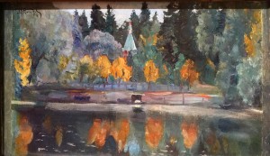 Михаил Нестеров - Осенний пейзаж, 1910 (холст на картоне, масло)