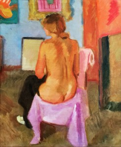 Николай Тырса - Натурщица в мастерской, 1935 (холст, масло)