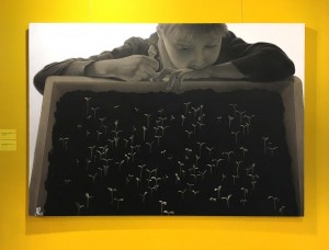 Анастасия Кузнецова-Руф - Пока растет, 2015 (холст, уголь, акрил) 
