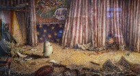 Иллюстрация к книгесцирковой сказке 'БОМ-БОМ-БОМ' (акварель, темпера, карандаш, бумага), 2018