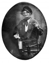 Неизвестный автор — Расклейщик афиш, 1845-50 (дагеротип) Париж.