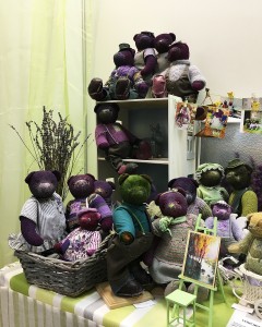 Текстильные мишки Любови Корниловой, 2018