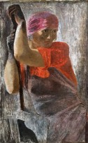 А. Самохвалов - Женщина с напильником, 1929 (холст, масло)