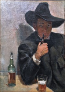 Диего Ривера - Автопортрет в шляпе, 1907 (холст, масло. Музей Долорес Ольмедо)