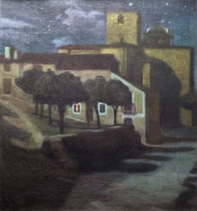 Диего Ривера - Ночь в Авиле, 1907 (холст, масло. Музей Долорес Ольмедо)