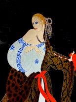 Роман Тыртов (Эрте) — Риголетто, 1985 (сериография, тиснение фольгой, 187-300), фрагмент.