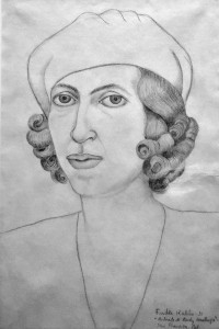 Фрида Кало - Портрет Кристины Гастингс, 1931 (бумага, цветной карандаш. Музей Долорес Ольмедо)