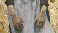 Геннадий Яндыганов — Когда листья падают с берез..., 2016 (холст, масло) фрагмент