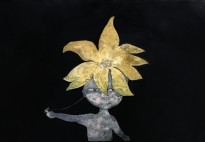 Клаудия Зуриато - Электрический цветок, 2011 (бумага, офорт, полпластовая смола, анилин)