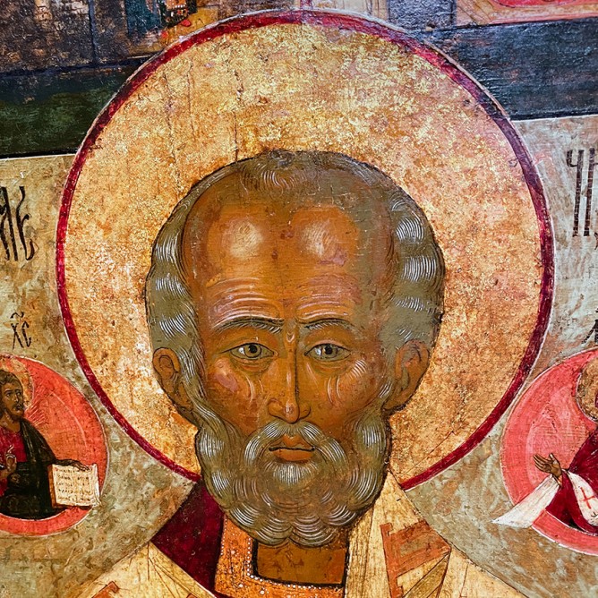 Чудотворец, с 16 кл. жития (конец XVII — нач. XVIII в.) фрагмент