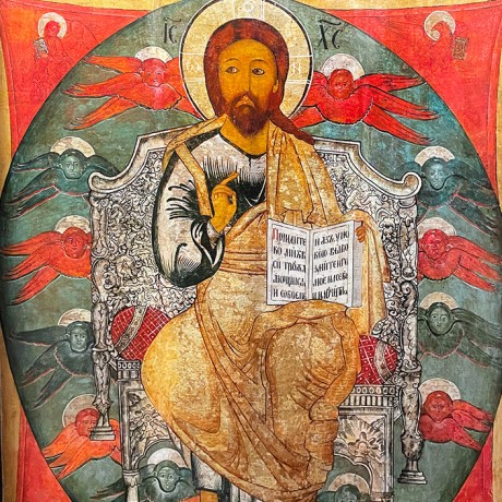 Спас в силах — Посл. четв. XVII в. Кострома (дерево, темпера)