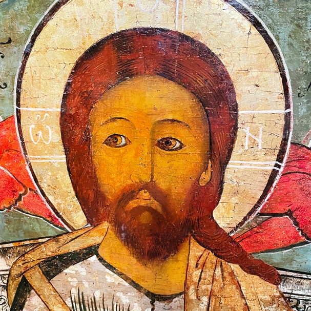 Спас в силах — Посл. четв. XVII в. Кострома (дерево, темпера) фрагмент