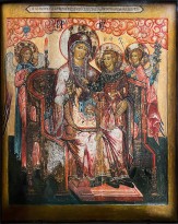 Богоматерь Гора Неруковтворная, Перв. пол. XVIII в., Север (дерево, темпера).