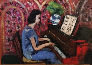 Анри Матисс - Пианистка в голубом платье, 1924 (Музей Матисса в Ницце, холст, масло)