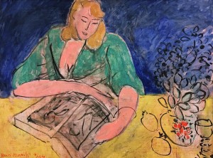 Анри Матисс - Читательница за желтым столом, 1944 (Музей Матисса в Ницце, холст, масло)
