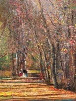 И. И. Бродский - Аллея. Осень, 1922-23 гг. (холст, масло) фрагмент