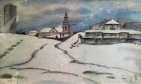 М. В. Добужинский - Витебск, 1919 г. (бумага, акварель, белила)